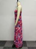 EVE Plus Size Print Half Sleeve+Tube Tops Dress 2 Piece Set NY-2772