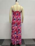 EVE Plus Size Print Half Sleeve+Tube Tops Dress 2 Piece Set NY-2772