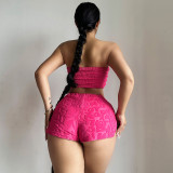EVE Sexy D Letter Hollow Out Tube Tops Two Piece Set FL-YY23052DG