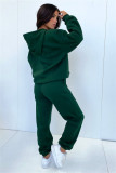 EVE Solid Long Sleeve Hooded Plush Sweatshirt 2 Piece Set SSNF-211333