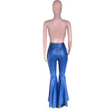 EVE Fashion Slim Flare PU Leather Pants BS-1354