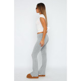 EVE Casual Solid Color Slim Flare Pants ASL-6686