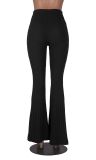 EVE Fahion Solid Color Micro Flare Pants MZ-2806