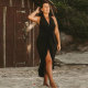 EVE Solid Color Irregular Sexy Maxi Dress NY-10585