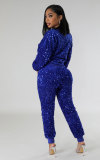 EVE Fashion Sequin Long Sleeve Two Piece Pants Set XHXF-8682