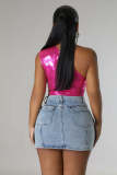 EVE Fashion Pocket Slim Denim MIni Skirt LX-3555
