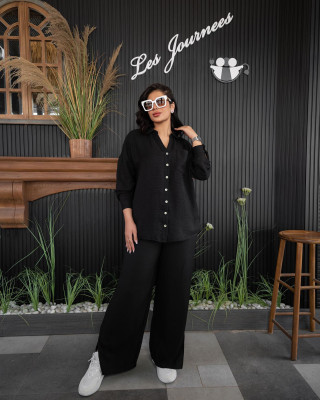 EVE Fashion Loose Solid Color Casual Home Two Piece Suit CM-8694