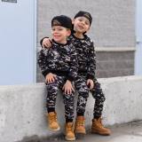 EVE Kids Boy Camouflage Print Sweatshirts Two Piece Pants Set GYMF-120