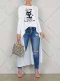 EVE Fashion Casual Printed Long Sleeve Top ML-L001