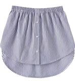 EVE Plus Size Layered Underlay Bottom Half Plaid Skirt GOFY-15888