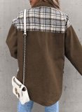 EVE Denim Long Sleeve Plaid Shirt Jacket GOFY-W220239