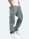 EVE Men Plus Size Solid Color Drawstring Pocket Pant GOFY-008