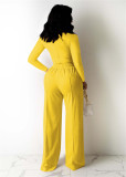 EVE Solid Long Sleeve Two Piece Pants Set FENF-196