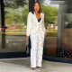 EVE Long Sleeve Printed Blazer Two Piece Pants Set YF-10602