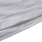 EVE Solid Color Single Shoulder Long Sleeve T Shirt MZ-2811
