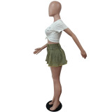EVE Vintage Denim Pleated Skirt MEM-88518