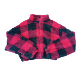 EVE Plush Plaid Fashion Long Sleeve Jacket MEM-88515