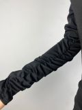 EVE Sexy Slash Neck Drawstring Slit Midi Dress LSL-0003