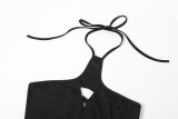 EVE Sexy Halter Hollow Out Midi Dress XEF-34301