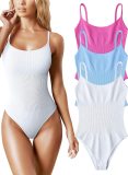 EVE Summer Solid Color Sling Bodysuit GOFY-YM23015