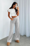 EVE Solid Color Loose Straight Pant MZ-2814