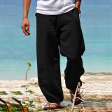 EVE Men Plus Size Solid Hip Hop Straight Leg Pants GXWF-23057