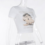 EVE Casual Short Sleeve Print T Shirt FL-23129