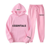 EVE Letter Print Hooded Sweatshirt And Pants Two Piece Set GXWF-2021-taozhuang