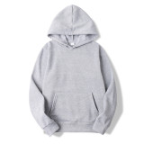 EVE Plus Size Padded Solid Hooded Sport Sweatshirt GXWF-00029