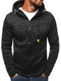 EVE Men's Plus Size Casual Sport Long Slleve Plush Hooded Sweatshirt GXWF-ZL-KJ-W12