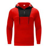 Men's Plus Size Colorblocked Hooded Sport Sweatshirt GXWF-WY-12