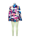 EVE Fashion Long Sleeve Print Blazer Coat GZYF-8231