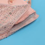 EVE Plus Size Hot Diamond Sling Mesh Splicing Cake Dress NY-2820
