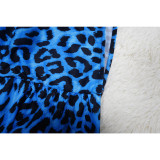 EVE Leopard Print Long Sleeve Long Shawl Top YF-10620