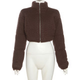 EVE Fashion Long Sleeve Zipper Padded Cotton Coats XEF-34630