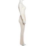 EVE Fashion Irregular Fringe Top Pants Two Piece Set XEF-35527