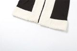 EVE Fashion Cardigan Lambswool Patchwork Slim Coat XEF-35927