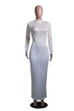 EVE Fashion See Through Slim Long Sleeve Maxi Dress YS-865