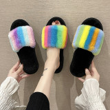 EVE Colorful Plush Warm Home Slippers ZFLX-FL-19