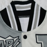 EVE Color Block Long Sleeve Print Baseball Jackets HNIF-8123