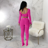 EVE Sexy Solid Square Neck And Pencil Pants 2 Piece Set YF-10649