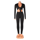 EVE Fashion Casual Skinny Long Sleeve Pants Two Piece Set GOSD-6006