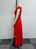 EVE Plus Size Solid Color Sleeveless Big Swing Maxi Dress NY-10629