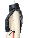 EVEZipper Lacing Cotton Vest Bread Clothes Vest SH-390864