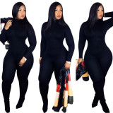 EVE Long Sleeve Solid Color Tight Jumpsuit SFY-Z066