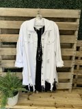 EVE Plus Size Fashion Solid Long Sleeve Denim Jacket SMR-01599