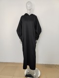 EVE Padded Hooded Sweatshirt Maxi Dress MUE-8002