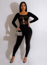 EVE Hollow Out Sexy Slim Nightclub Jumpsuit HEJ-8449