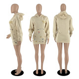 EVE Long Sleeve Hooded Printed Sweatshirt YIBF-60187