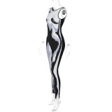 EVE Sleeveless Print Slim Jumpsuit BLG-P3312232A